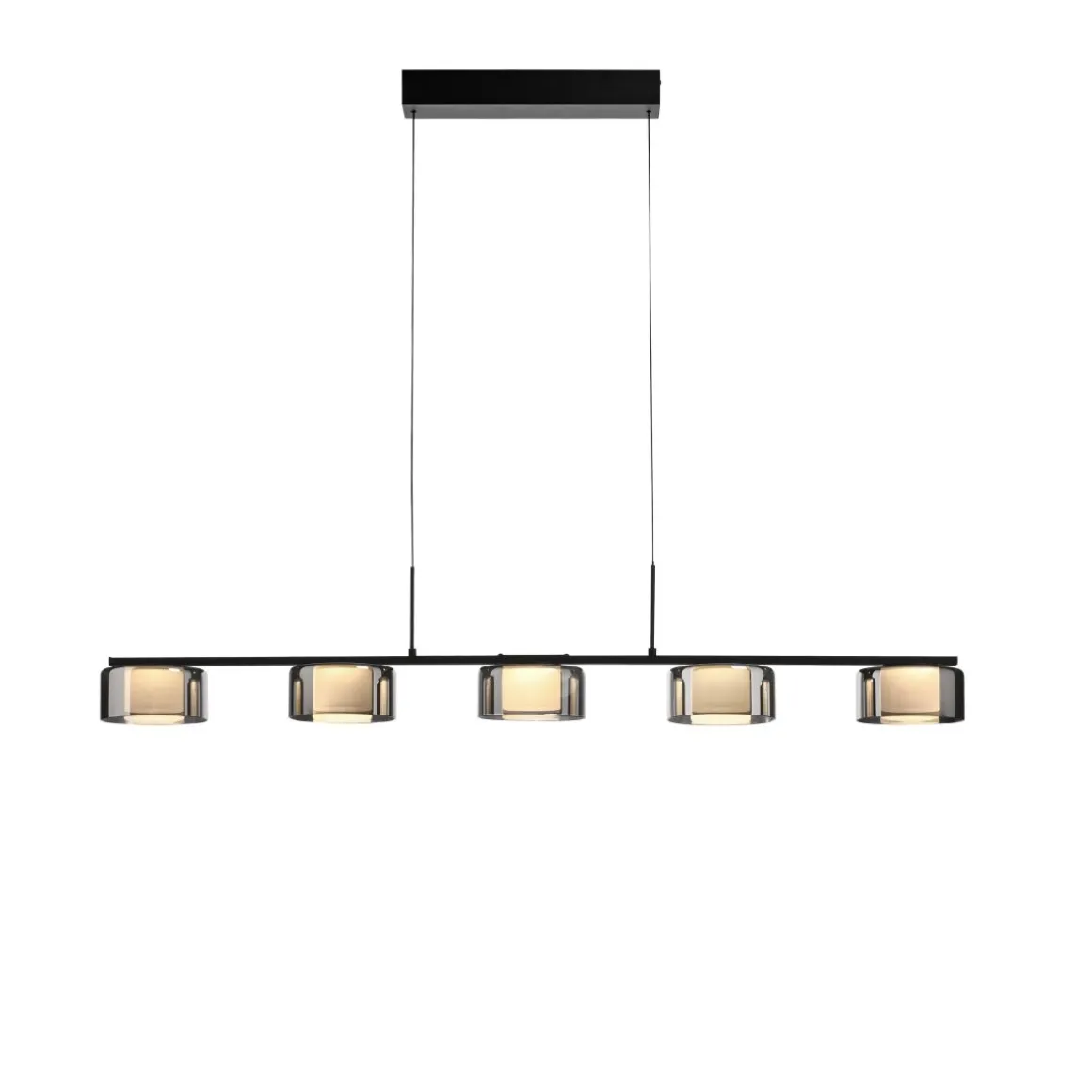 Paul Neuhaus 5-flg Pendellampe Rika Schwarz