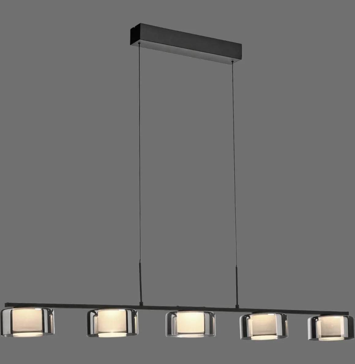 Paul Neuhaus 5-flg Pendellampe Rika Schwarz