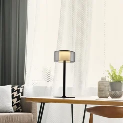 Paul Neuhaus 1-flg Tischlampe Rika Schwarz