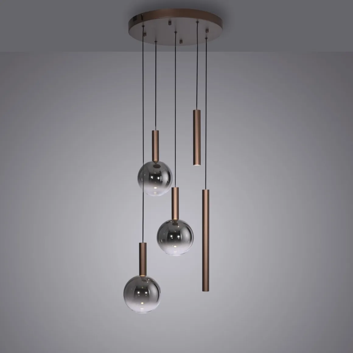 Paul Neuhaus LED Pendellampe Bowl 5flg