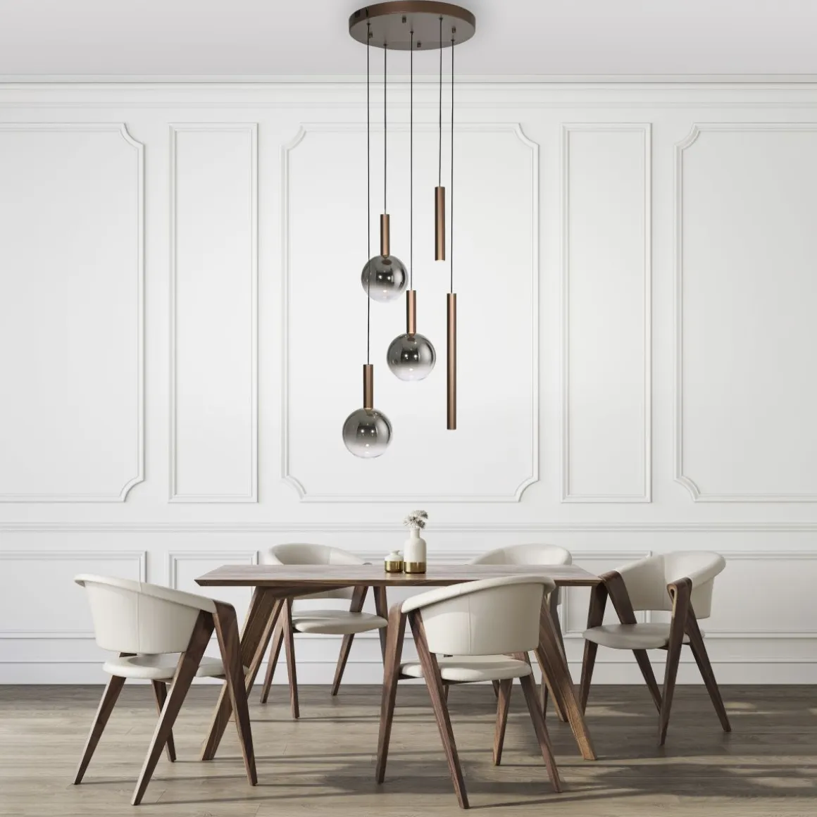 Paul Neuhaus LED Pendellampe Bowl 5flg
