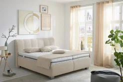 Polsterbett Clarissa Beige 180 x 200 cm