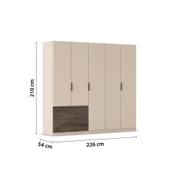 Rauch Drehtürenschrank Koda Champagner