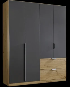 Rauch Drehtürenschrank Quadra-Spin Grau