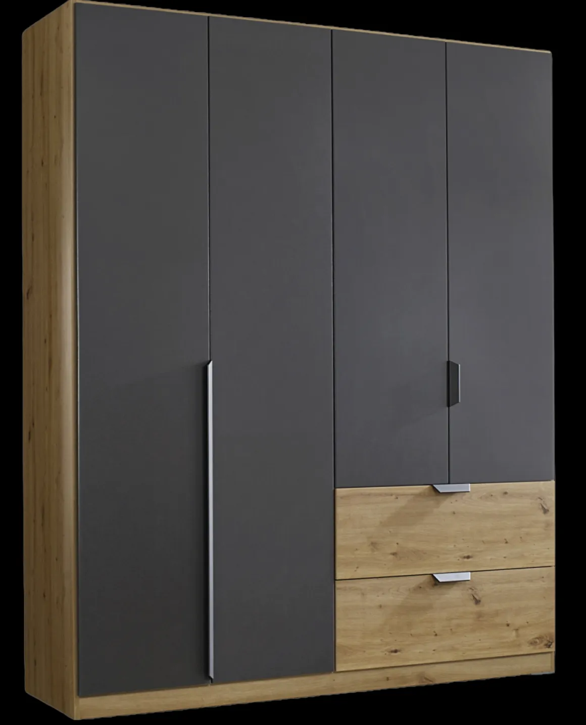 Rauch Drehtürenschrank Quadra-Spin Grau