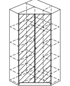 Rauch Eckschrank Celle Spiegel 2-Türig 117 x 197 cm