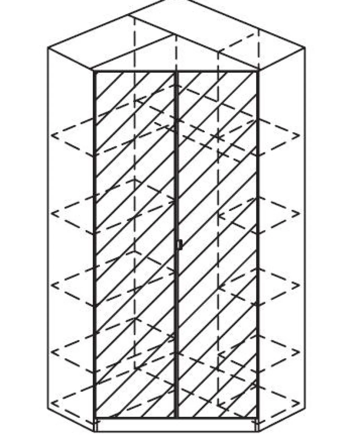 Rauch Eckschrank Celle Spiegel 2-Türig 117 x 197 cm
