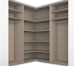 Rauch Schwebetüren-Eckschrank Quadra Alpinweiß