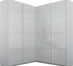 Rauch Schwebetüren-Eckschrank Quadra Alpinweiß
