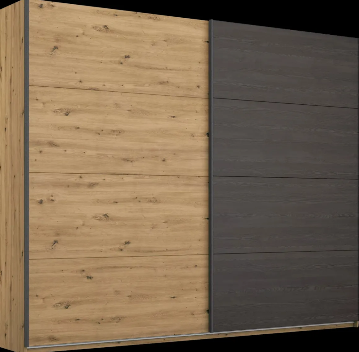 Rauch Schwebetürenschrank Apollon Eiche Black Oak