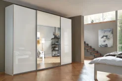 Rauch Schwebetürenschrank Quadra Weiß