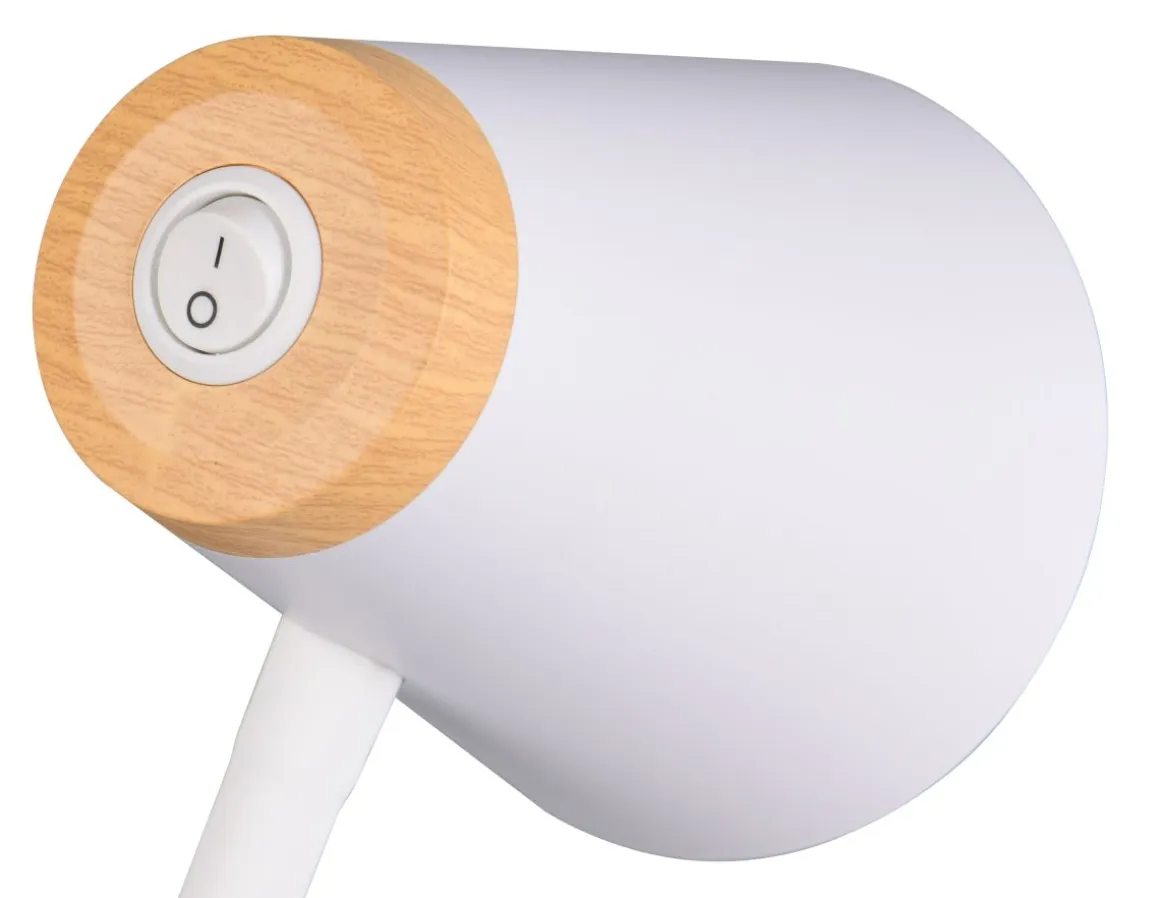 Reality Leuchten Klemmlampe Pongo Weiß