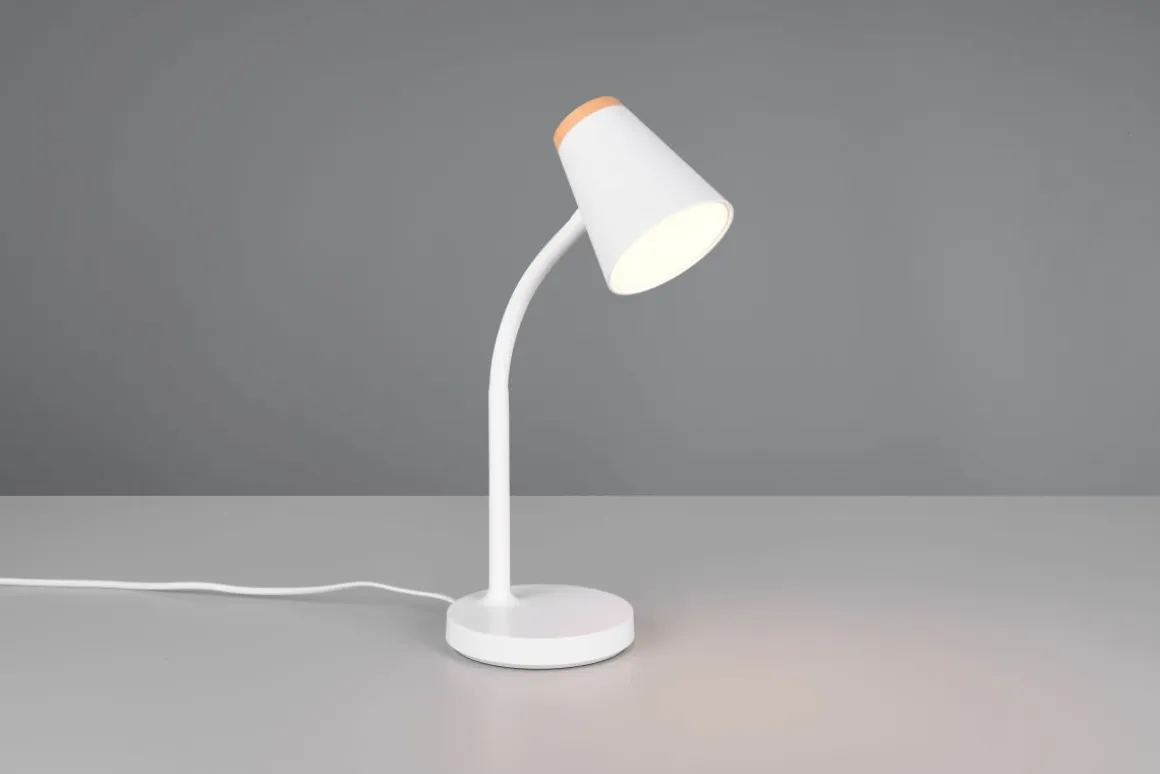 Reality Leuchten Tischlampe Pongo Weiß