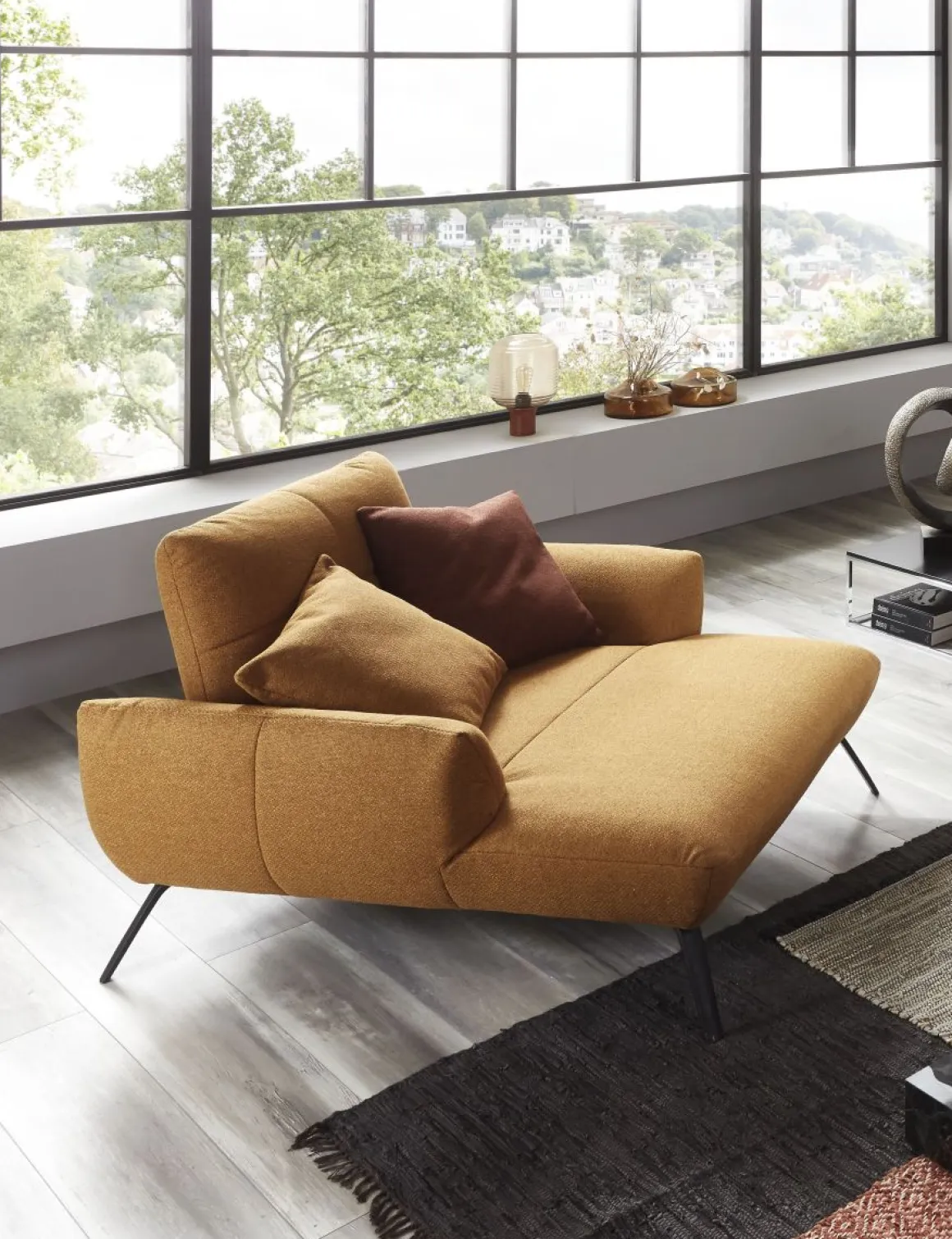 Recamiere Loveseat Dover XC Gelb