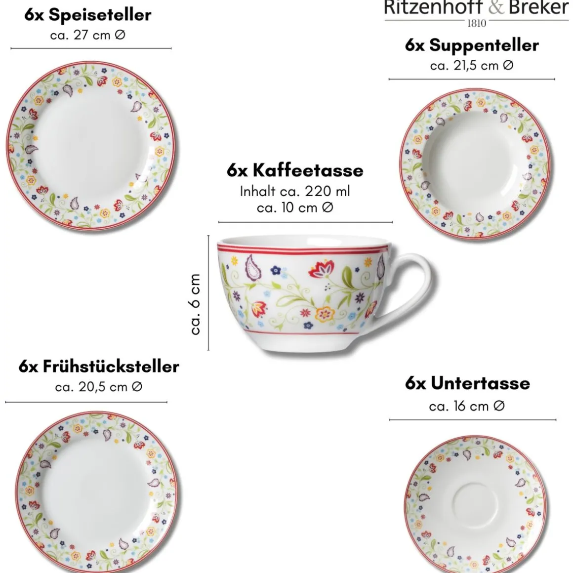 Ritzenhoff & Breker 30-tlg Kombiservice Shanti