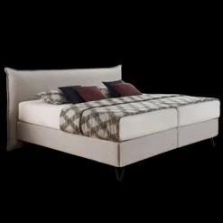 Ruf Boxspringbett Sonata Greige mit Designfuß 180 x 200 cm