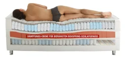 Ruf Boxspringbett Verena mit Bettkasten Grau 180 x 200 cm
