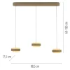 Schöner Wohnen 3-flg LED Pendellampe Elmo Sandbise