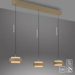 Schöner Wohnen 3-flg LED Pendellampe Elmo Sandbise
