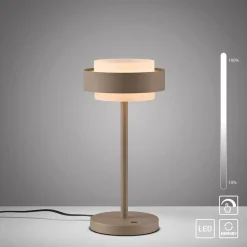 Schöner Wohnen 1-flg LED Tischlampe Elmo Sandbrise