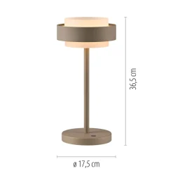 Schöner Wohnen 1-flg LED Tischlampe Elmo Sandbrise