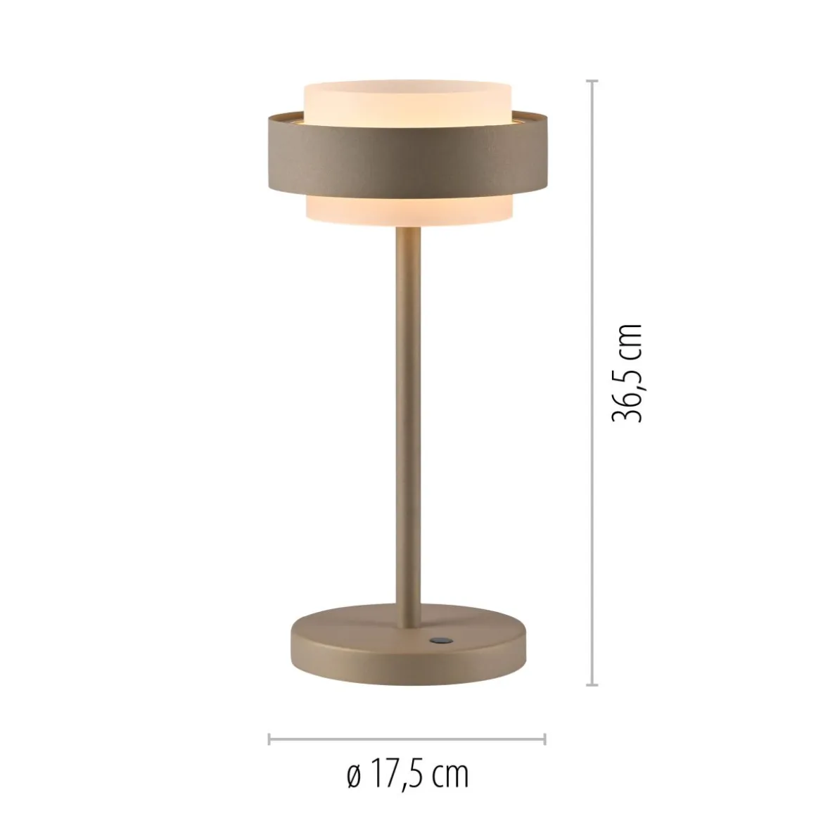 Schöner Wohnen 1-flg LED Tischlampe Elmo Sandbrise