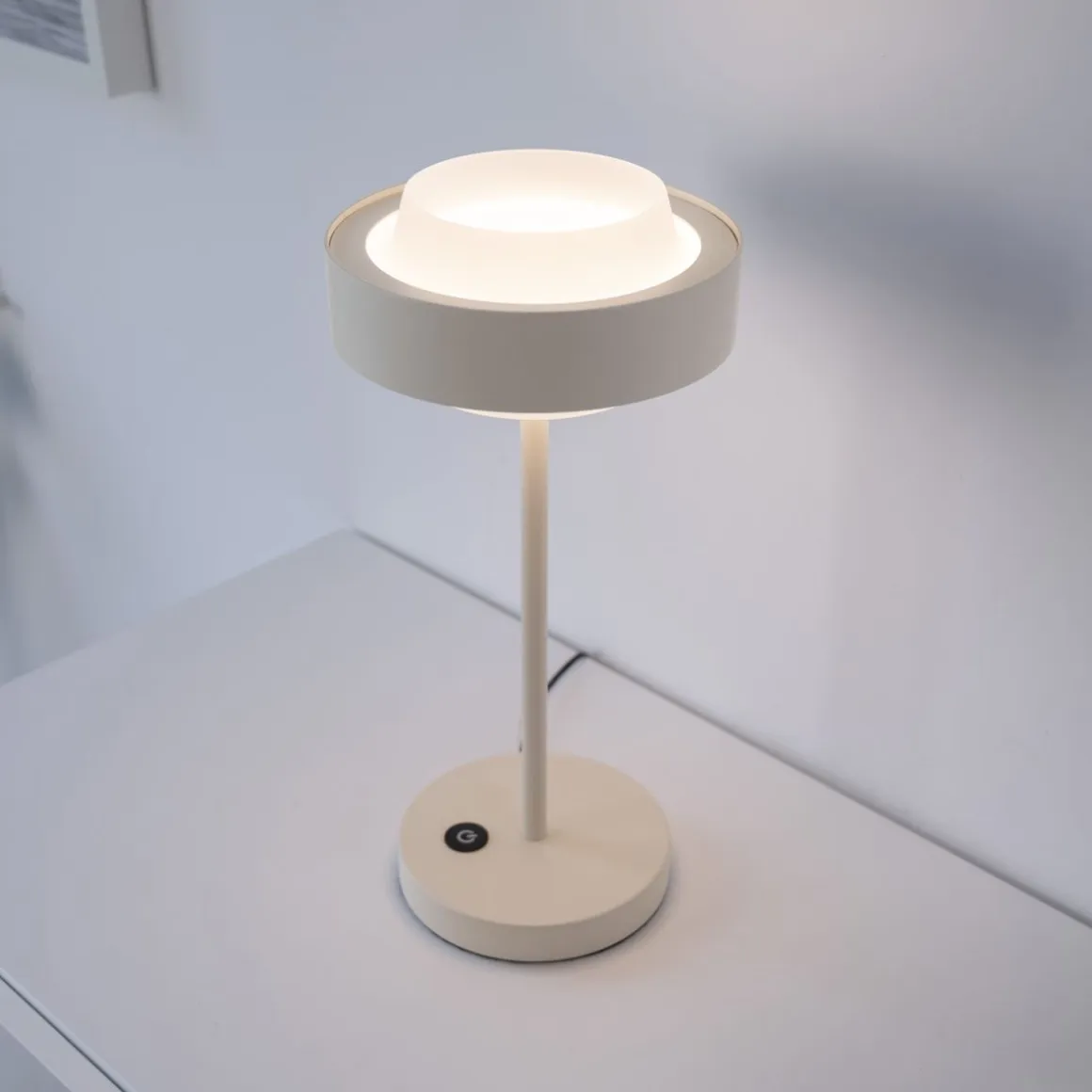 Schöner Wohnen 1-flg LED Tischlampe Elmo Sandbrise