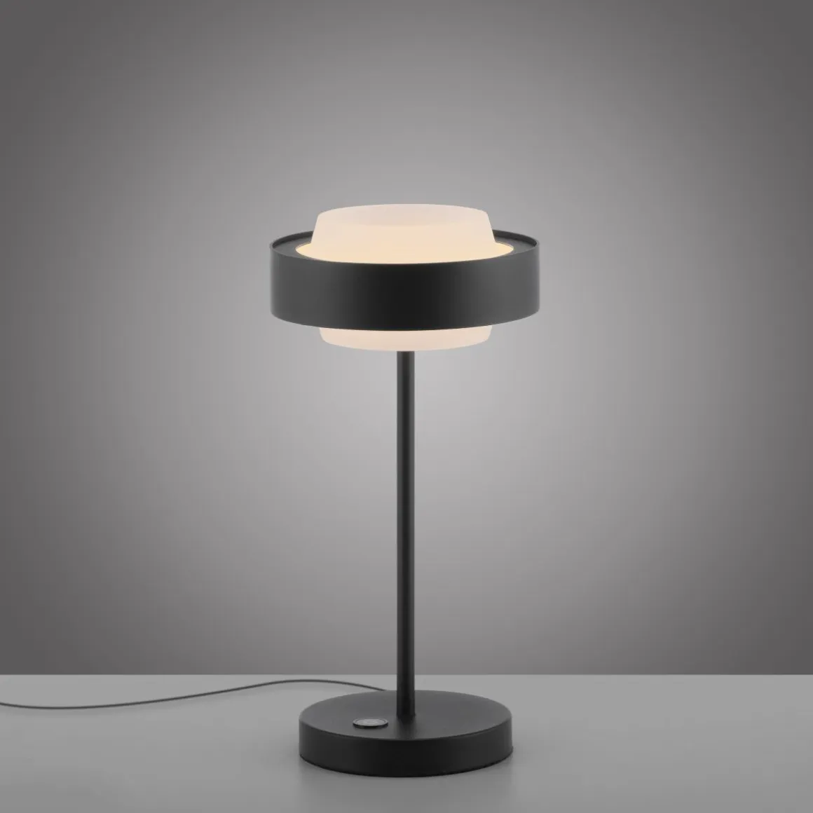 Schöner Wohnen 1flg LED Tischlampe Elmo Schwarz