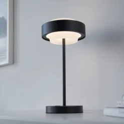 Schöner Wohnen 1flg LED Tischlampe Elmo Schwarz