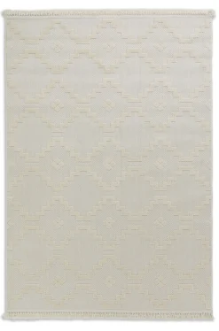 Schöner Wohnen Webteppich Summer Quadrate creme 80 x 150 cm