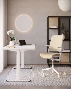 Schreibtisch eComo Platin Weiß 120 x 60 cm