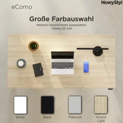 Schreibtisch eComo Schwarz 140 x 70 cm