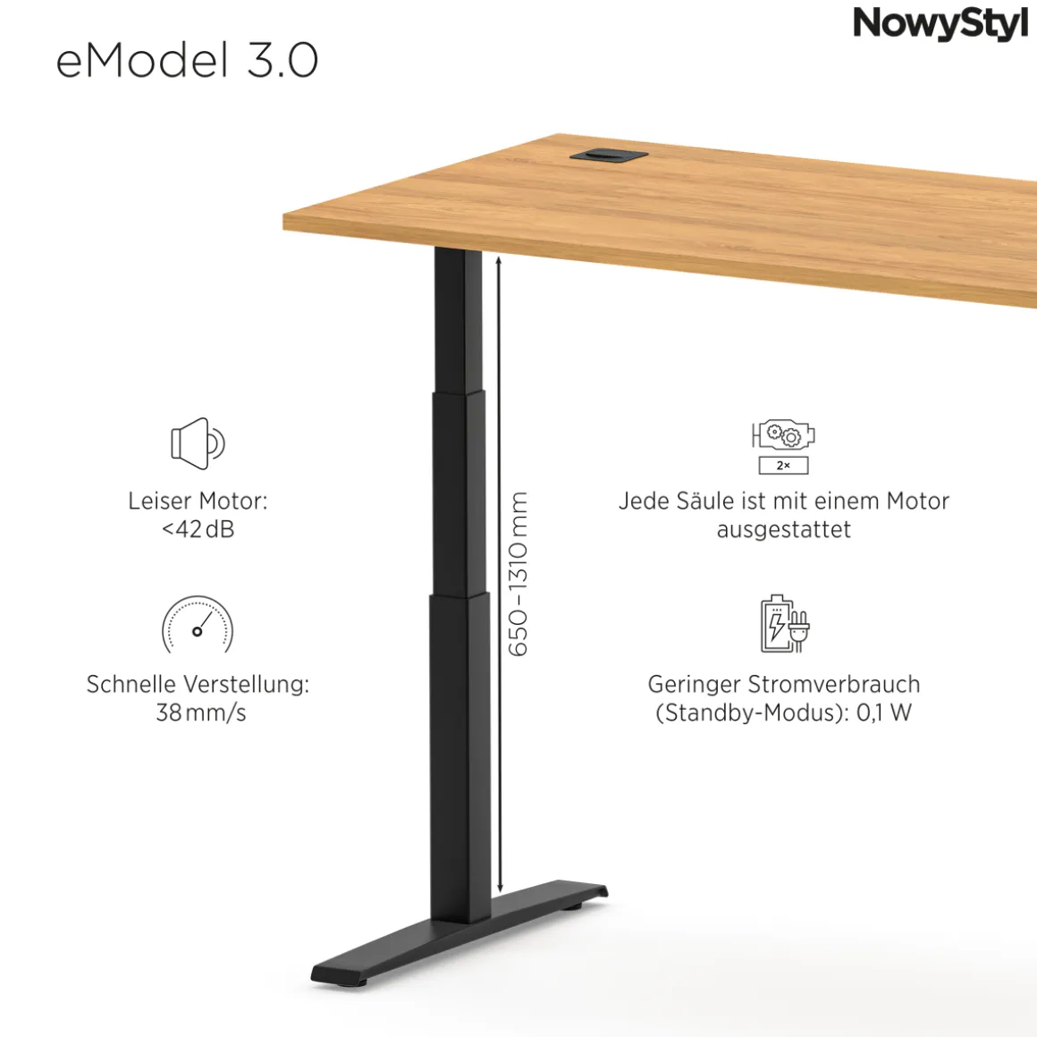 Schreibtisch eModel 3.0 Natural Hickory