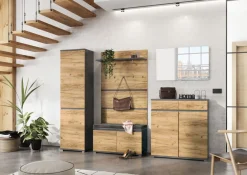 Schuhbank Lissabon Eiche Anthrazit