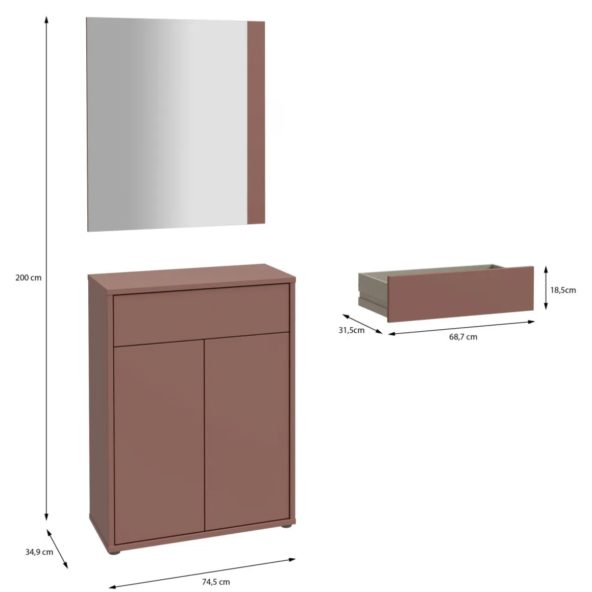 Schuhschrank Alice Springs Salbei 6-türig
