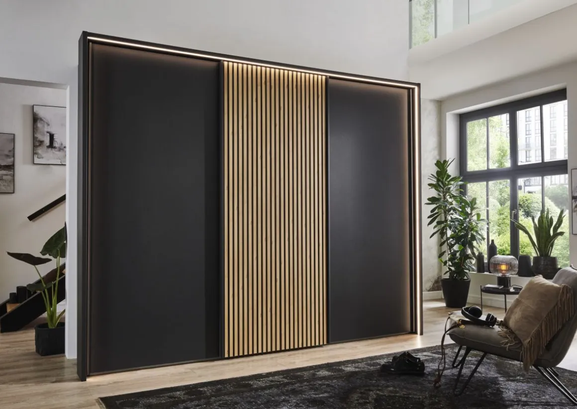 Schwebetürenschrank Denver Graphit