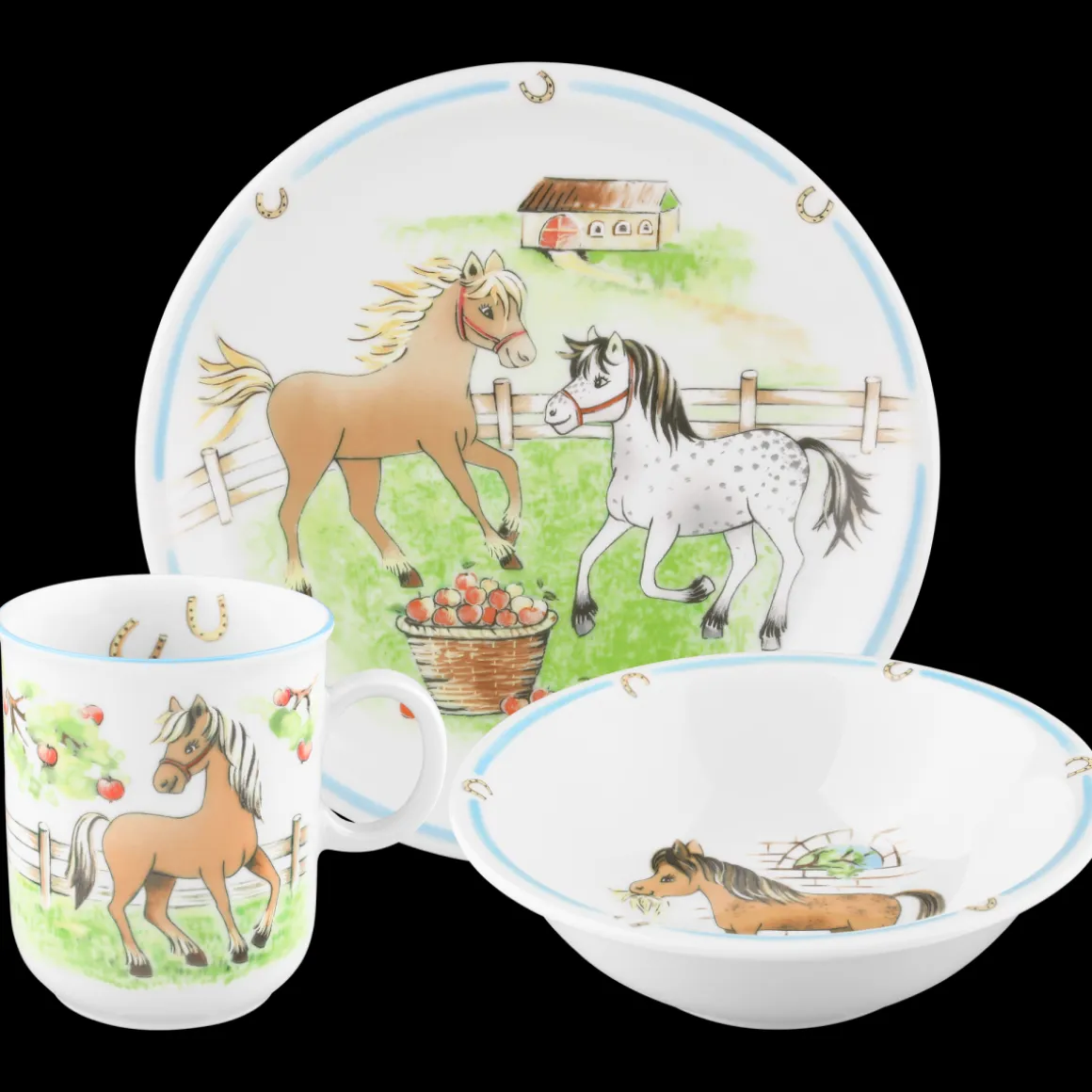 Seltmann Weiden 3-tlg Kinder Teller-Set Mein Pony