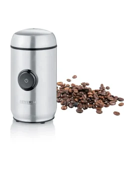 Severin Kaffee- und Gewürzmühle Edelstahl-gebürstet schwarz