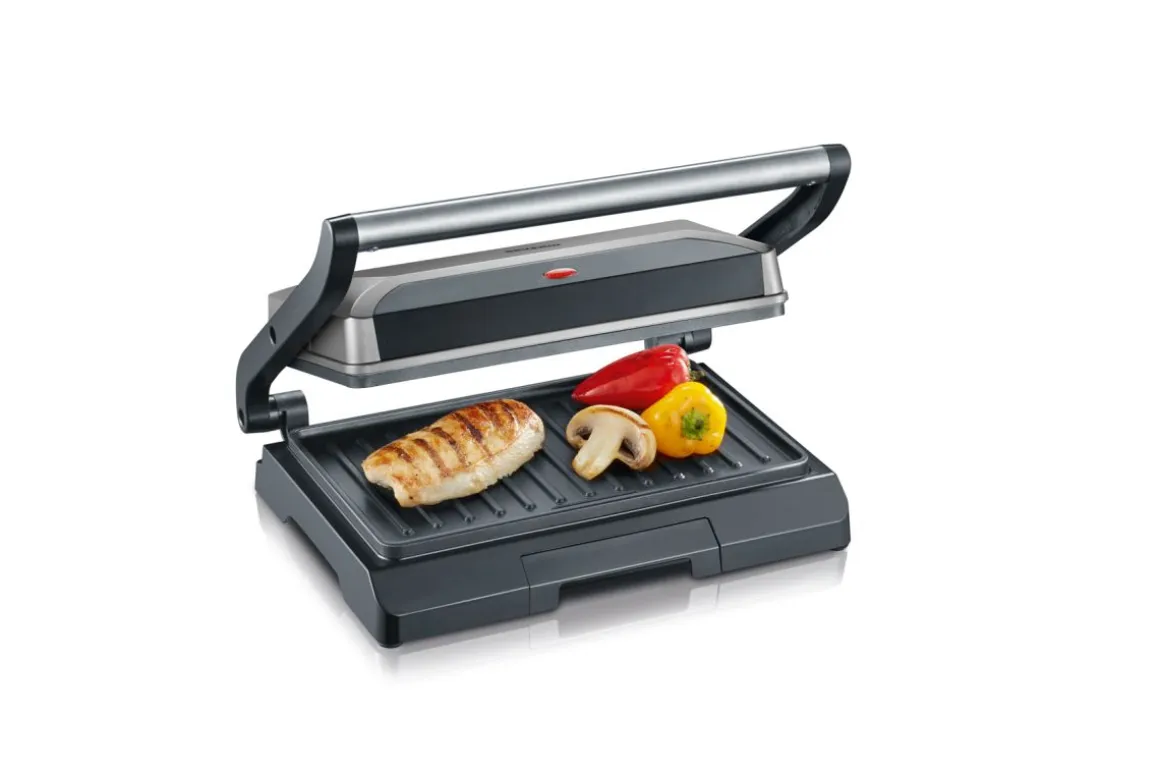 Severin Kompakt-Multigrill metallic grau/schwarz