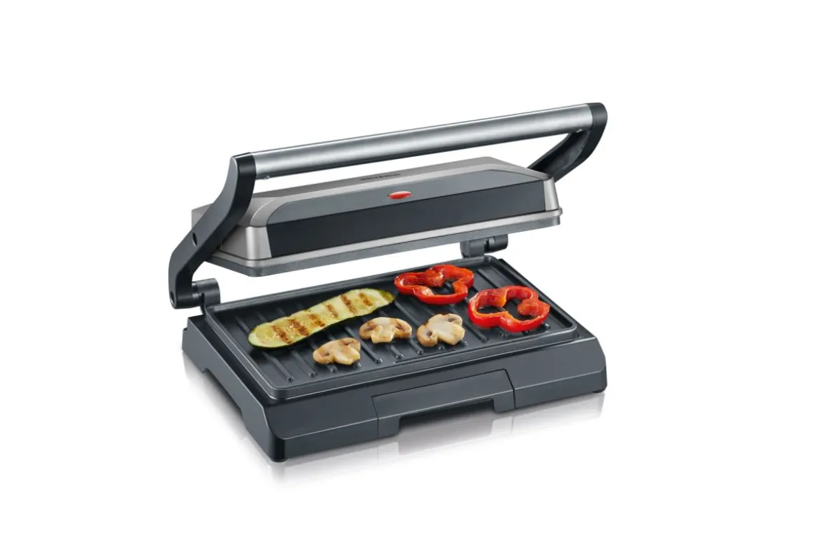 Severin Kompakt-Multigrill metallic grau/schwarz