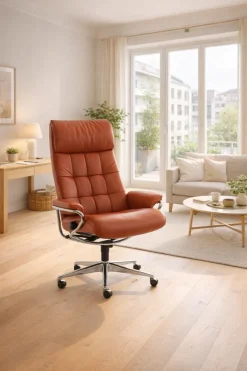 Stressless Home Office Sessel London New Cognac