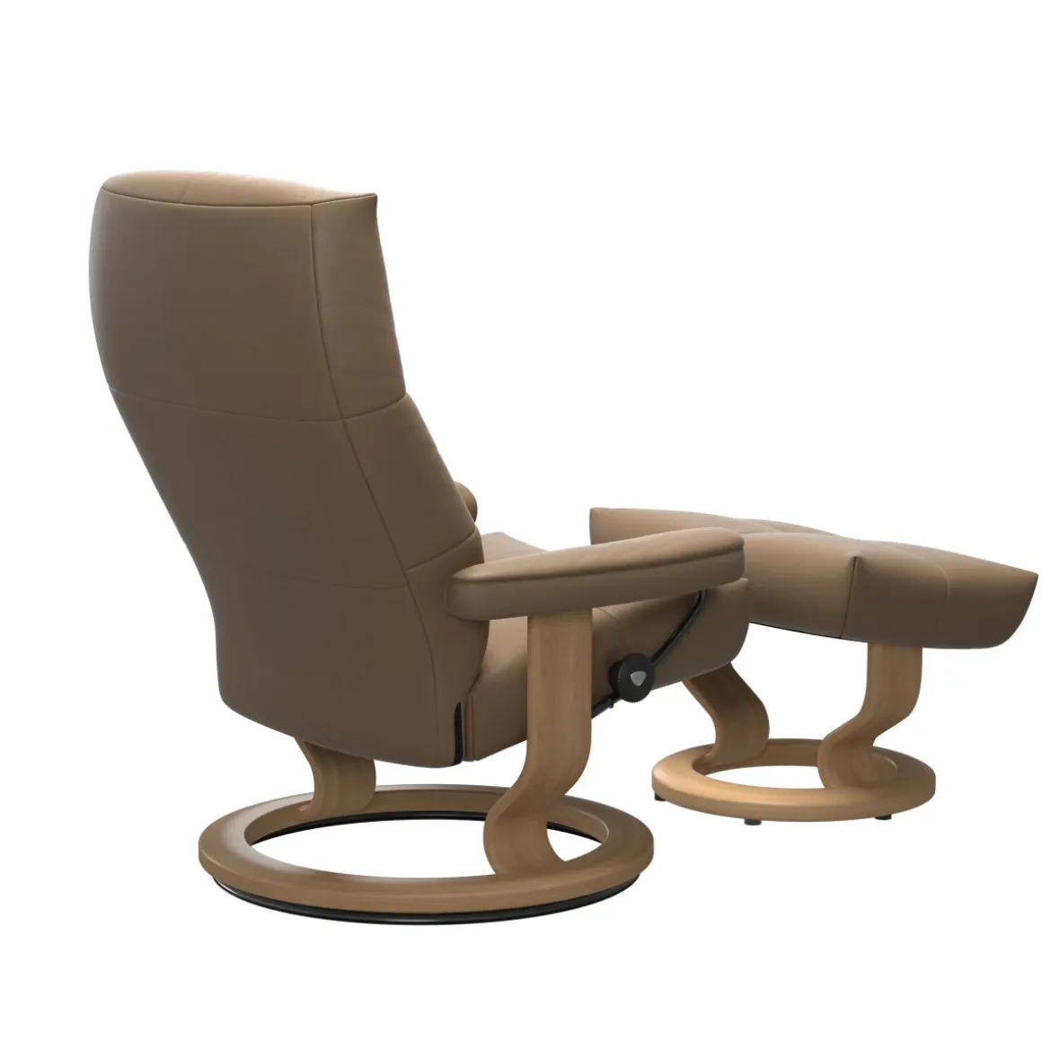 Stressless Sessel David M Classic mit Hocker Almond