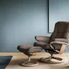 Stressless Sessel Mayfair Signature mit Hocker Braun