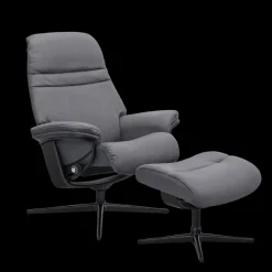Stressless Sessel Sunrise Cross mit Hocker Grey