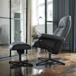 Stressless Sessel Sunrise Cross mit Hocker Grey