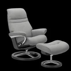 Stressless Sessel Sunrise Signature mit Hocker Grau
