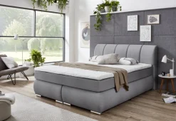 Sun Garden Boxspringbett Graz Grau 180 x 200 cm