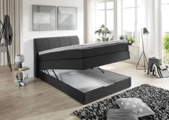 Sun Garden Boxspringbett Modesto mit Bettkasten Anthrazit 100 x 200 cm