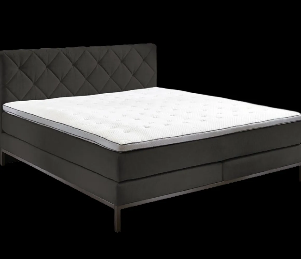 Sun Garden Boxspringbett Rockaway Anthrazit 140 x 200 cm