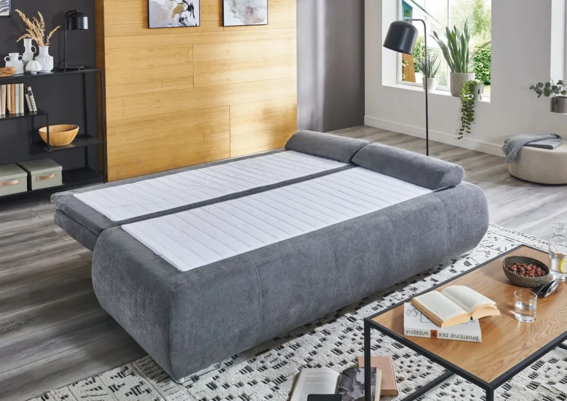 Sun Garden Schlafsofa Lenon mit Stauraum Grau